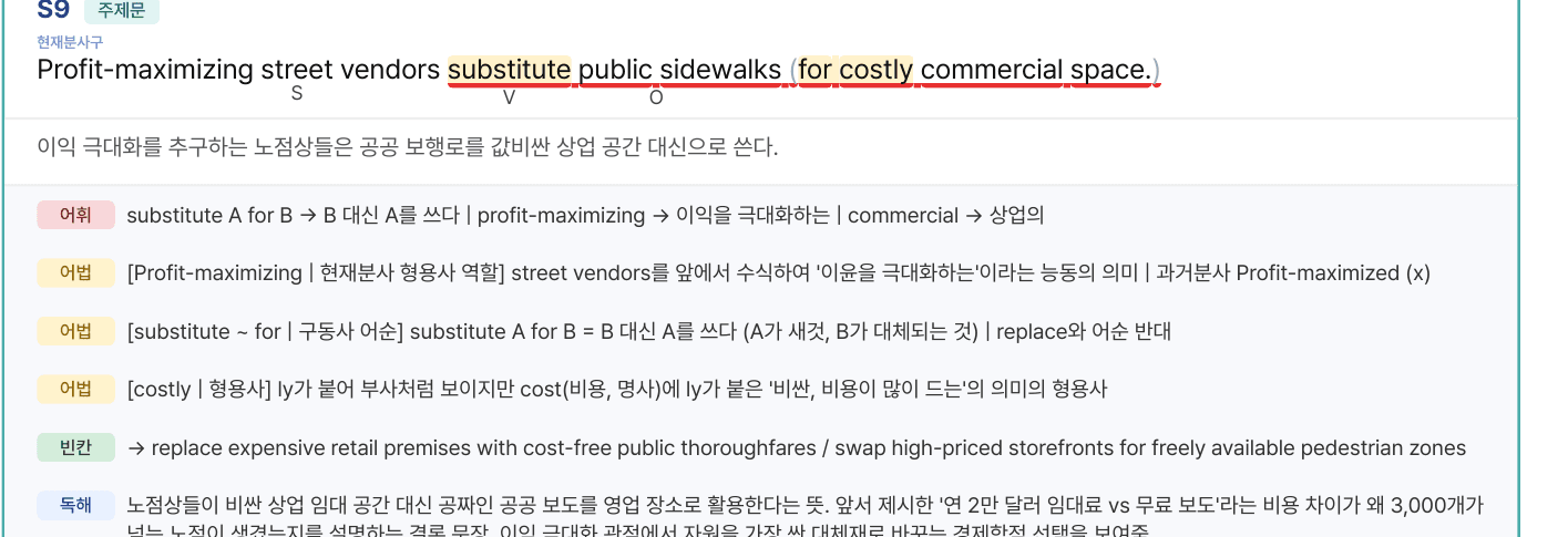 빈칸 출제 예상과 바꿔 쓴 표현 실제 화면